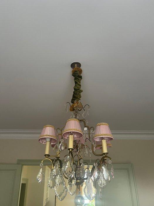 Kroonluchter - Verguld messing, Kristal, Antiek en Kunst, Curiosa en Brocante