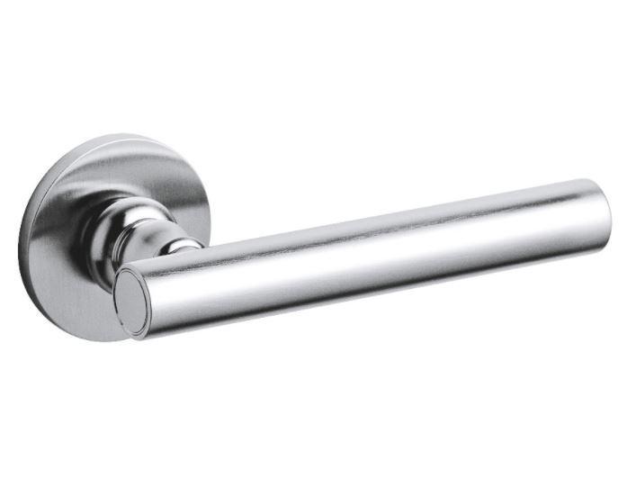 Olivari deurklink Dolce Vita op rozet chroom mat, Doe-het-zelf en Bouw, Hang- en Sluitwerk, Klink of Kruk, Nieuw, Overige materialen