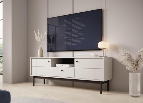 Meubella TV-Meubel beige 154 cm | TV-Kast met lade, Huis en Inrichting, Kasten |Televisiemeubels, 25 tot 50 cm, Nieuw, 150 tot 200 cm