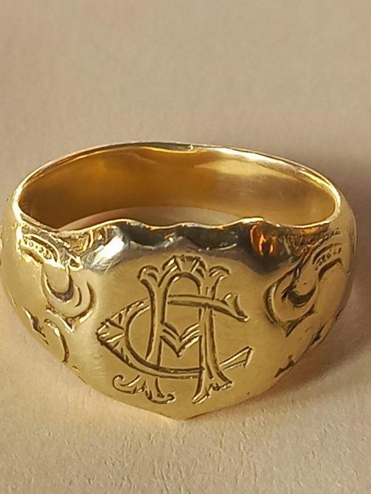 Ring - 18 karaat Geel goud, Handtassen en Accessoires, Ringen