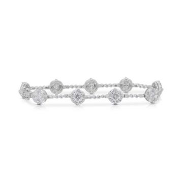 Armband - 18 karaat Witgoud - 6.02ct. tw. Diamant beschikbaar voor biedingen