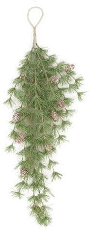 Hanger toef dennengroen met dennenappels zijdenbloem, Huis en Inrichting, Woonaccessoires | Kunstplanten en Kunstbloemen, Nieuw