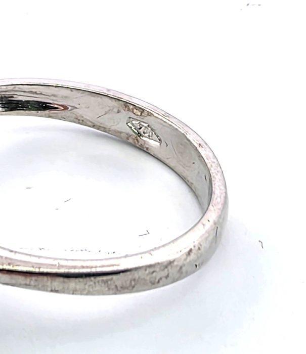 Zonder Minimumprijs - Ring - 18 karaat Witgoud Smaragd -, Handtassen en Accessoires, Ringen