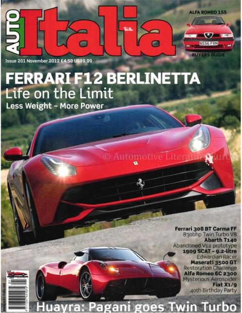 2012 AUTO ITALIA MAGAZINE 201 ENGELS, Livres, Autos | Brochures & Magazines