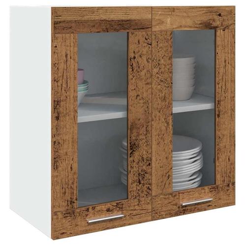 vidaXL Keukenwandkast Lyon met glazen deur 60x31x60 cm oud, Huis en Inrichting, Kasten | Overige, Nieuw, Verzenden