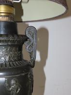 Vaas gemonteerde lamp - Brons - Antieke bronzen lamp vaas, Antiek en Kunst