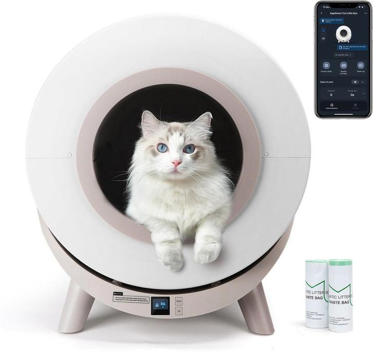 Automatische Kattenbak XXL - 80L - Zelfreinigende Kattenbak, Huis en Inrichting, Woonaccessoires | Overige, Nieuw, Verzenden