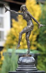 Beeld, scarab dancer - 40 cm - brons marmer