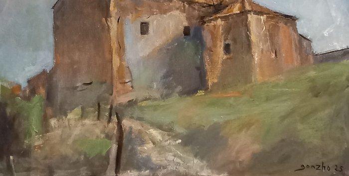 GONZHO - El Camino (No reserve), Antiek en Kunst, Kunst | Schilderijen | Modern