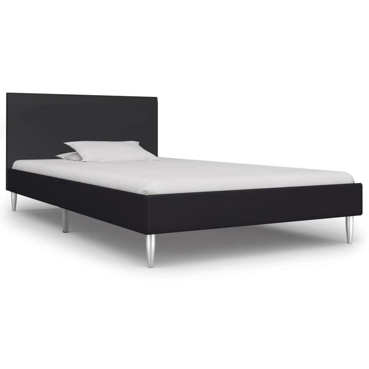 vidaXL Bedframe stof zwart 90x200 cm, Huis en Inrichting, Slaapkamer | Bedden, Nieuw, Verzenden