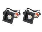 Veiling - 2x Base On led inbouwspot met trafo 90x90mm zwart, Huis en Inrichting, Lampen | Spots, Nieuw