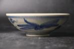 Sometsuke voetkom met abstracte blauwe decoratie - Keramiek