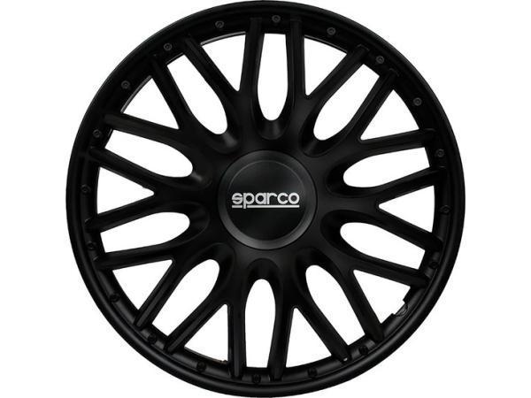 Veiling - Sparco Wieldoppen Roma - 14-inch - Zwart - Set van, Auto diversen, Auto-accessoires