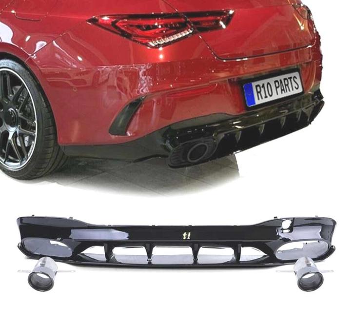 DIFFUSEUR ARRIÈRE MERCEDES CLA C118 19-23 AMG NOIR BRILLANT, Autos : Pièces & Accessoires, Carrosserie & Tôlerie, Envoi