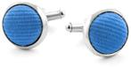Zijde Manchetknoop Midden Blauw F05 maat  Heren, Verzenden, Nieuw