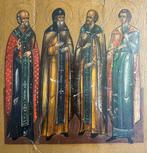 Icoon - Vier heiligen - Hout, Antiek en Kunst