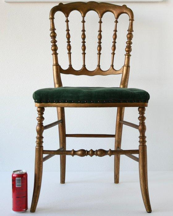Chaise - Bois, Velours, Plaqué or, Chaise Chiavari italienne, Antiek en Kunst, Curiosa en Brocante