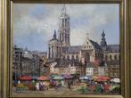 F. Wolter (XX) - Stadsgezicht Antwerpen, Groenplaats.