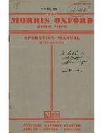 1951 MORRIS OXFORD INSTRUCTIEBOEKJE ENGELS, Ophalen of Verzenden