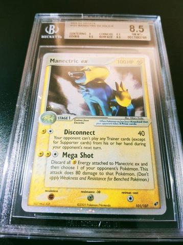 Pokémon - 1 Graded card - Manectric 101/107 Foil - Beckett beschikbaar voor biedingen