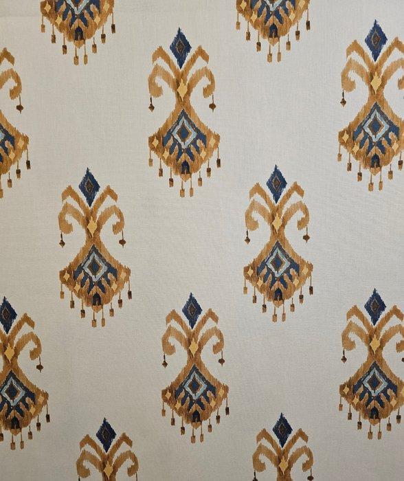 Stof IKAT Golden Emblem Exlusief origineel ontwerp -, Antiek en Kunst, Antiek | Tapijten, Tafelkleden en Textiel