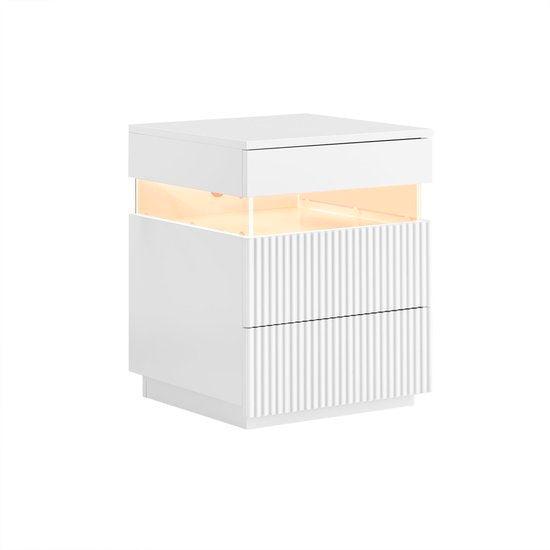 2dekans | SoBuy Nachtkastje met 3 laden, modern, voor, Maison & Meubles, Chambre à coucher | Tables de chevet, Enlèvement ou Envoi