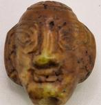 Bruin Turkoois Oude Chinese XS godenkop kralen amulet - 21