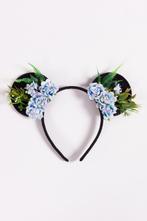 Haarband Mouse Oortjes Bloemetjes Blauw Strass Steentjes Dia, Kleding | Dames, Ophalen of Verzenden, Nieuw