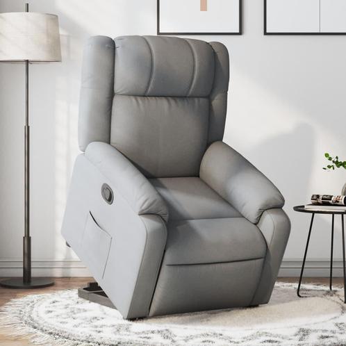 vidaXL Sta-op-stoel verstelbaar stof lichtgrijs, Huis en Inrichting, Fauteuils, Nieuw, Verzenden