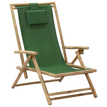 Relaxstoel Bamboe - Inklapbaar - OP = OP - 60%!, Verzenden