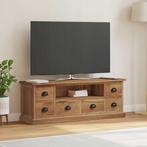 vidaXL TV Stand met lade Naturel 110 x 30 x 40 cm Massief, Verzenden, Nieuw