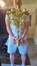 Kandelaber (2) - Verguld brons - Bronzen altaar kandelaars, Antiek en Kunst