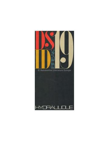 1961 CITROEN DS 19 / ID 19 BREAK HYDROLIQUE BROCHURE