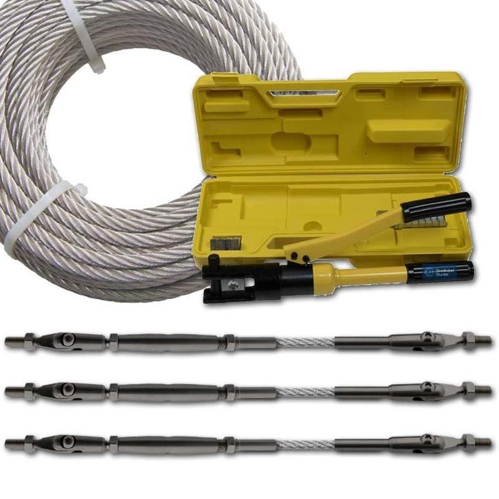 Staalkabel Balustrade Starterskit, Tuin en Terras, Overige Tuin en Terras, Verzenden