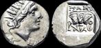 Ca 88-84bc Caria Rhodos Ar plinthophoric drachm rose with..., Verzenden