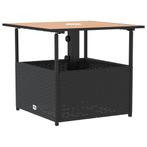 Tuintafel Poly Rattan | Tweede kansje | Parasolgat, Verzenden, Nieuw, Vierkant, Kunststof