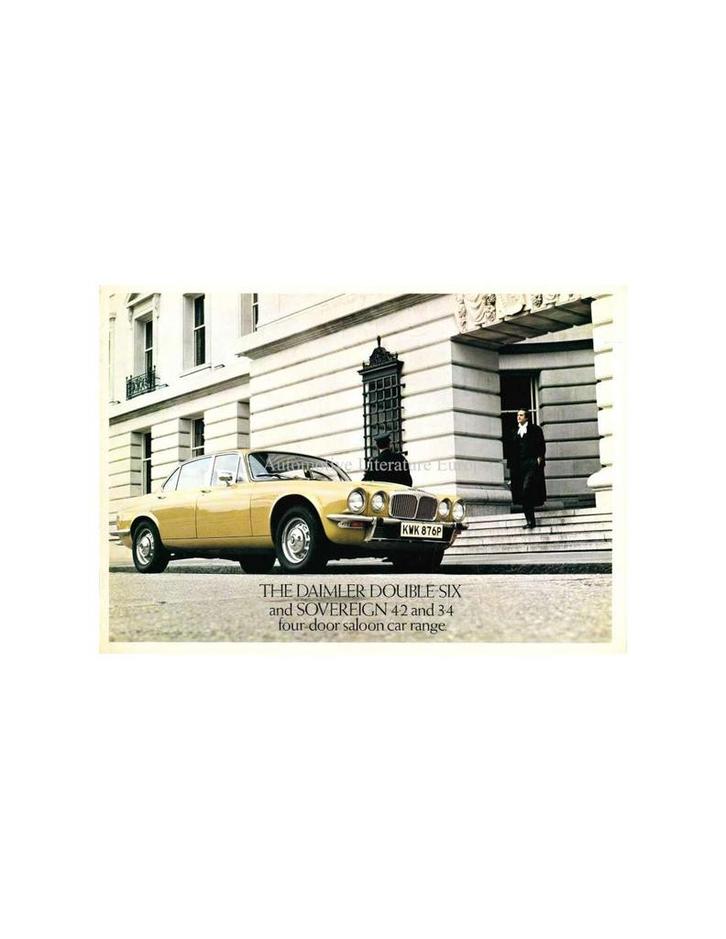 1976 DAIMLER DOUBLE-SIX / SOVEREIGN FOUR-DOOR BROCHURE ENG.., Boeken, Auto's | Folders en Tijdschriften, Ophalen of Verzenden