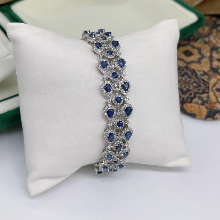 ***GEEN BIEDINGSGRENS*** Luxe 9,4ct saffieren armband – met, Handtassen en Accessoires, Antieke sieraden