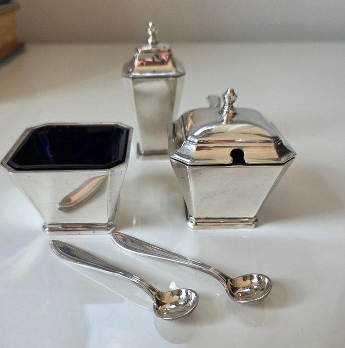 Ensemble de récipients pour sel et poivre (3) - Art, Antiek en Kunst, Antiek | Zilver en Goud