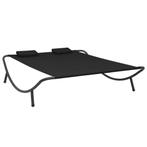 Loungebed Zwart: Luxe Relaxen | Retour Deal | 40% Korting, Tuin en Terras, Ligbedden, Verzenden, Nieuw, Metaal