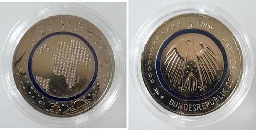 Duitsland 5 Euro Blauer Planet 2016 D Polymerring stempel..., Timbres & Monnaies, Monnaies | Europe | Monnaies euro, Envoi