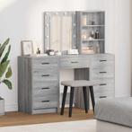 vidaXL Kaptafel met lade 3 pcs Grijs 40 x 41 x 135 cm, Huis en Inrichting, Tafels | Kaptafels, Verzenden, Nieuw