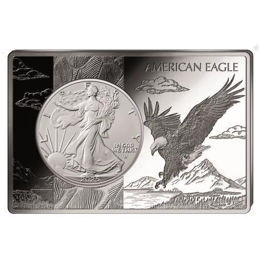 Silver - Bar - .999 zilver - 2025 1 oz American Eagle, Postzegels en Munten, Edelmetalen en Baren