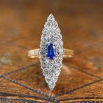 Zonder minimumprijs - Ring - 18 karaat Geel goud, Zilver -