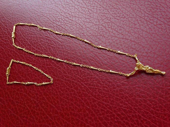 Zonder Minimumprijs - Ketting met hanger Zilver - Salvador, Handtassen en Accessoires, Antieke sieraden