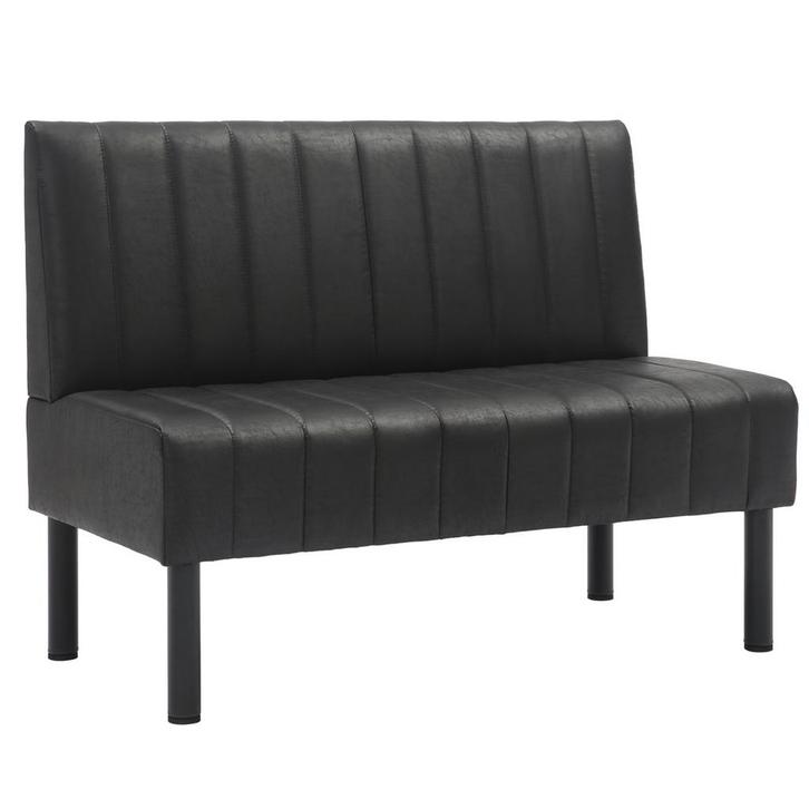 Horeca Bank | Kunstleer/Metaal | Antraciet | Zwarte Poten |, Zakelijke goederen, Horeca | Keukenapparatuur, Nieuw in verpakking