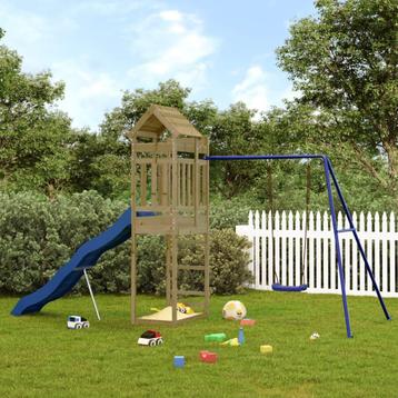 vidaXL Speelhuis geïmpregneerd grenenhout, Kinderen en Baby's, Speelgoed | Buiten | Speeltoestellen, Verzenden, Nieuw