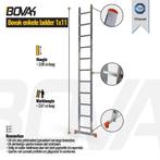 Bovak enkele ladder - Aluminium - Rechte ladder, Doe-het-zelf en Bouw, Ladders en Trappen, Nieuw, Ophalen of Verzenden, Trap, 4 meter of meer