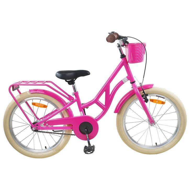 vidaXL Kinderfiets 24 Inch voor 8-12 jaar oud Donkerroze, Fietsen en Brommers, Fietsen | Racefietsen, Nieuw, Verzenden