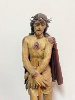 Sculpture, Ecce Homo - 56 cm - Cartapesta - Bois